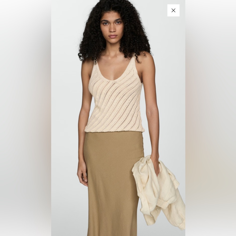 Knit top new xs s size light beige color